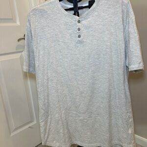 BKE‎ Light Gray Striped Henley Tee